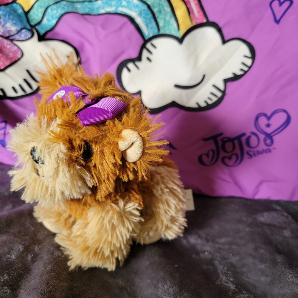 JoJo Siwa Plush Pillowcase Bundle Girls OS Purple Excellent BowBow Dog Rainbow